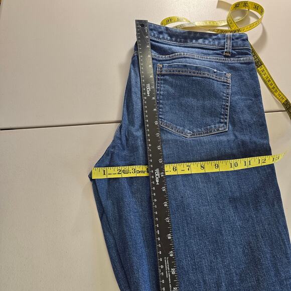 New York & Company Jeans Women's 18 Blue Distressed Low Rise*** Slim Slouch Leg - Picture 13 of 16